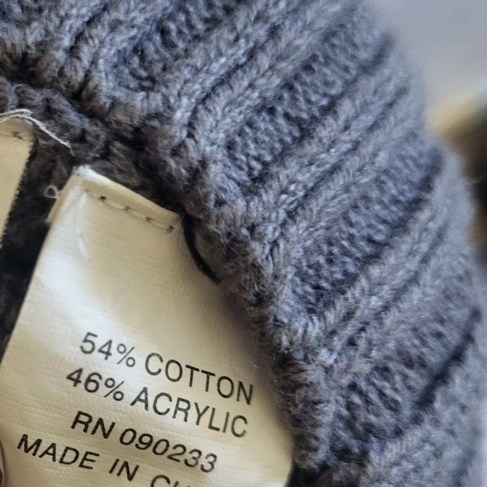 Quite Luxury"On The Byas" Cocktails Party Mens Cardigan  Gray/White/Blue, Size L - Picture 7 of 7